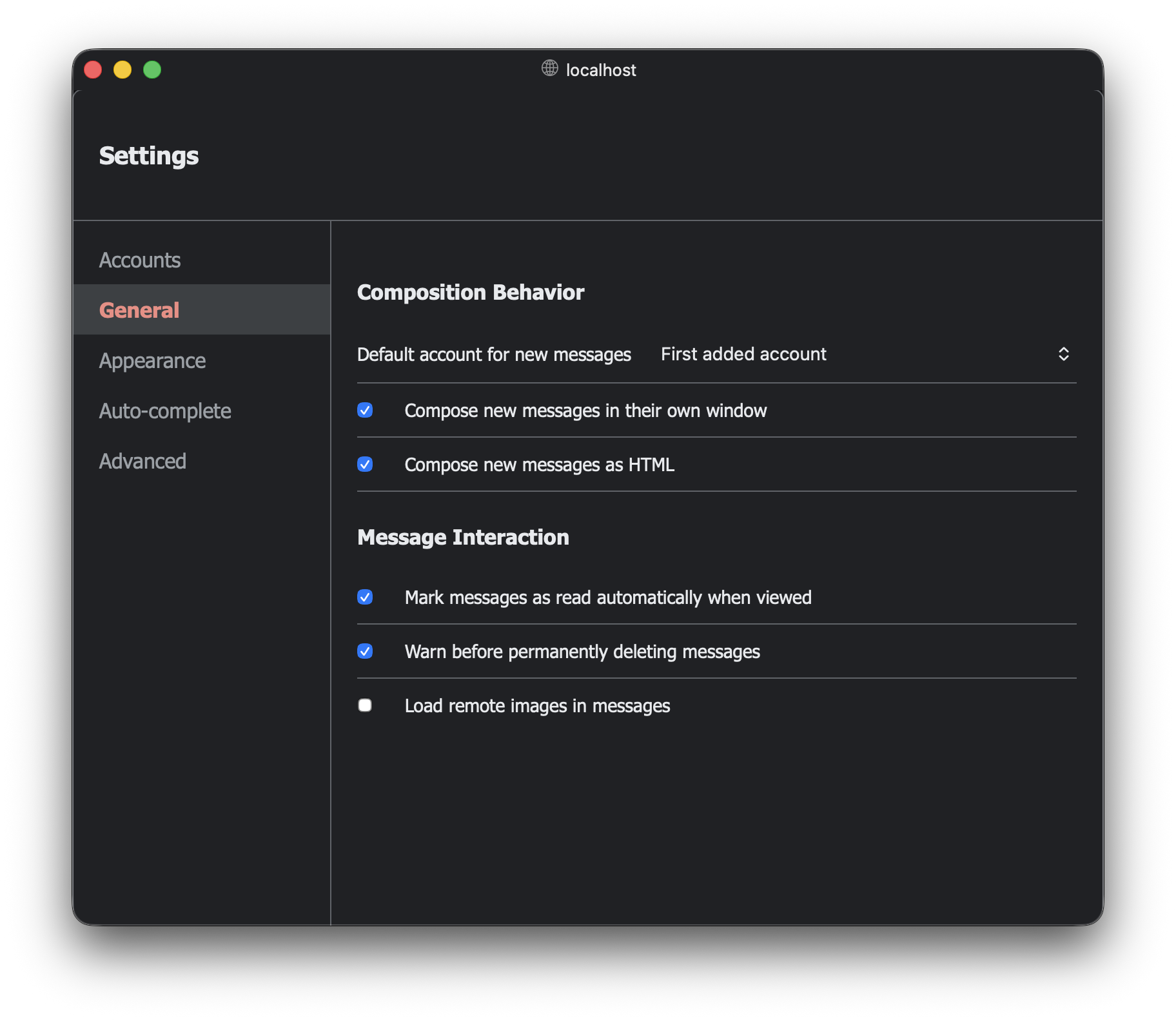 General Settings
